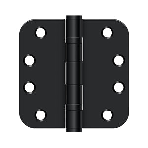 DELTANA 4" x 4" x 5/8 Radius Corner, Residential, Ball Bearing, Steel Hinge
