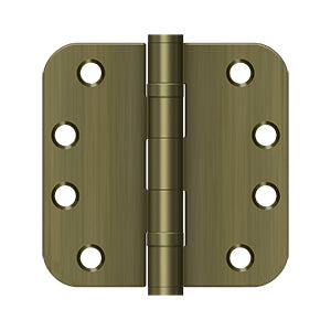 DELTANA 4" x 4" x 5/8 Radius Corner, Residential, Ball Bearing, Steel Hinge