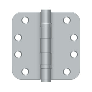 DELTANA 4" x 4" x 5/8 Radius Corner, Residential, Ball Bearing, Steel Hinge