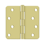 DELTANA 4" x 4" x 1/4" Radius Corner, Residential, Steel Hinge  BULK PACK