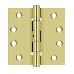 DELTANA 4" x 4" Square Corner Solid Brass Ball Bearing Hinge