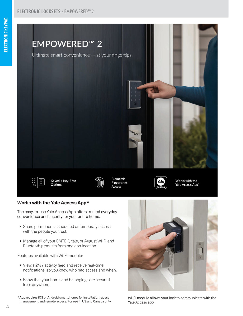 EMTEK EMPOWERED™2 Touch Deadbolt Key Free