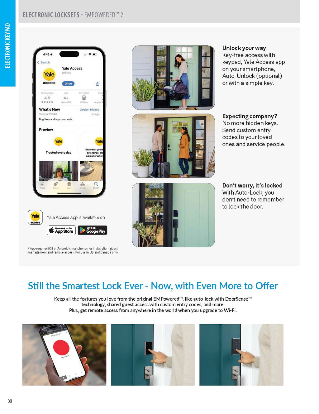 EMTEK EMPOWERED™2 Touch Deadbolt Key Free