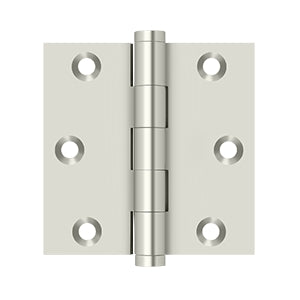 DELTANA 3" x 3" Square Corners  Solid Brass Hinge