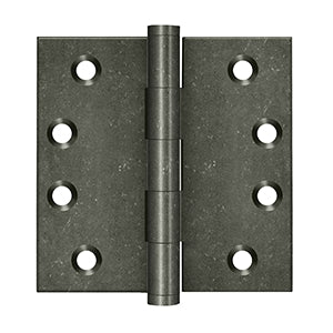 Deltana 4-1/2" x 4-1/2" Square  Corner, Ball Bearing, NRP Distressed Hinge