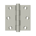 DELTANA 3" x 3" Square Corners  Solid Brass Hinge