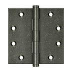 Deltana 4-1/2" x 4-1/2" Square  Corner Distressed Hinge