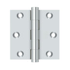 DELTANA 3" x 3" Square Corners  Solid Brass Hinge