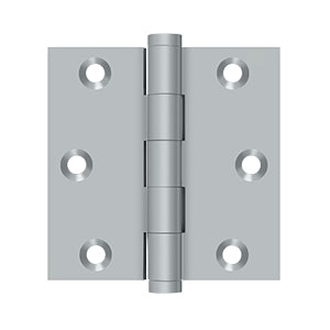 DELTANA 3" x 3" Square Corners  Solid Brass Hinge