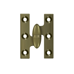 DELTANA 2" x 1-1/2"  Solid Brass, Olive Knuckel Hinge