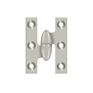 DELTANA 2" x 1-1/2"  Solid Brass, Olive Knuckel Hinge