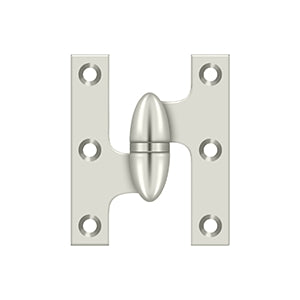 DELTANA 3" x 2-1/2"  Solid Brass, Olive Knuckel Hinge