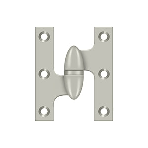 DELTANA 3" x 2-1/2"  Solid Brass, Olive Knuckel Hinge