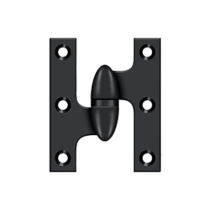 DELTANA 3" x 2-1/2"  Solid Brass, Olive Knuckel Hinge