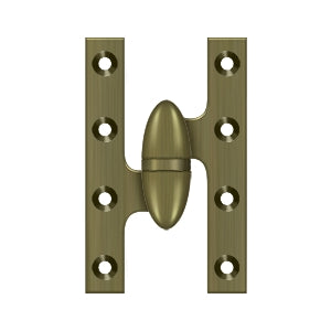 DELTANA 6" x 4"  Solid Brass, Olive Knuckel Hinge