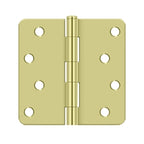 DELTANA 4" x 4" x 1/4" Radius Corner, Residential, Steel Hinge  BULK PACK