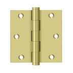 DELTANA 3-1/2" x 3-1/2" Square Corner Solid Brass Hinge