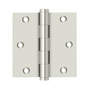 DELTANA 3-1/2" x 3-1/2" Square Corner Solid Brass Hinge