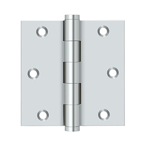 DELTANA 3-1/2" x 3-1/2" Square Corner Solid Brass Hinge