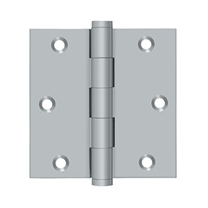 DELTANA 3-1/2" x 3-1/2" Square Corner Solid Brass Hinge