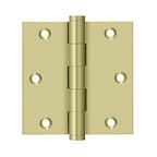 DELTANA 3-1/2" x 3-1/2" Square Corner Solid Brass Hinge