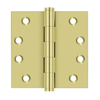 DELTANA 4" x 4" Square Corner Solid Brass Hinge