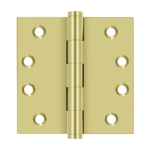 DELTANA 4" x 4" Square Corner Solid Brass NRP Hinge