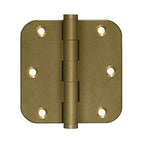 Deltana 3-1/2" x 3-1/2" x 5/8" Radius Corner Residential Distressed Hinge
