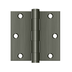 DELTANA 3-1/2" x 3-1/2" x 1/4" Radius Corner, Heavy Duty, Hinge