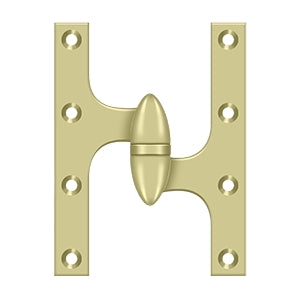 DELTANA 6" x 4-1/2"  Solid Brass, Olive Knuckel Hinge