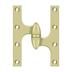 DELTANA 6" x 4-1/2"  Solid Brass, Olive Knuckel Hinge
