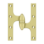 DELTANA 6" x 4-1/2"  Solid Brass, Olive Knuckel Hinge