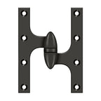 DELTANA 6" x 4-1/2"  Solid Brass, Olive Knuckel Hinge