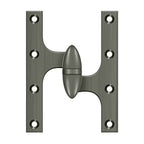 DELTANA 6" x 4-1/2"  Solid Brass, Olive Knuckel Hinge
