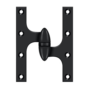 DELTANA 6" x 4-1/2"  Solid Brass, Olive Knuckel Hinge