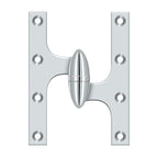 DELTANA 6" x 4-1/2"  Solid Brass, Olive Knuckel Hinge
