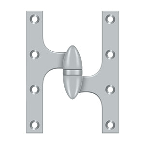 DELTANA 6" x 4-1/2"  Solid Brass, Olive Knuckel Hinge