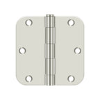 DELTANA 3-1/2" x 3-1/2" x 5/8" Radius Corner, Residential, Steel Hinge  BULK PACK