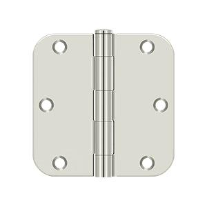 DELTANA 3-1/2" x 3-1/2" x 5/8" Radius Corner, Residential, Steel Hinge