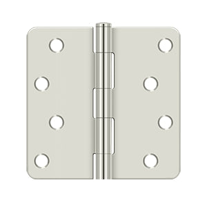 DELTANA 4" x 4" x 1/4" Radius Corner, Residential, Steel Hinge  BULK PACK