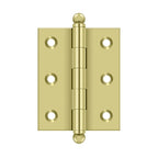 DELTANA 2-1/2" x 2" Solid Brass, Cabinet Hinge