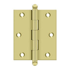 DELTANA 3" x 2-1/2" Solid Brass, Cabinet Hinge