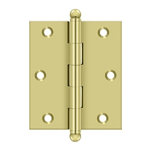 DELTANA 3" x 2-1/2" Solid Brass, Cabinet Hinge