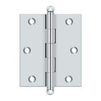 DELTANA 3" x 2-1/2" Solid Brass, Cabinet Hinge