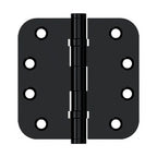 DELTANA 4" x 4" x 5/8" Radius Corner Solid Brass Ball Bearing Hinge