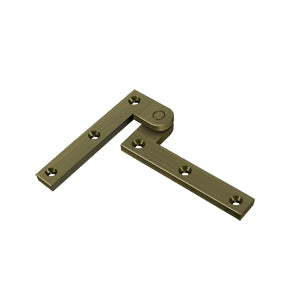 DELTANA 3-7/8" x 5/8" x 1-5/8" Solid Brass Pivot Hinge