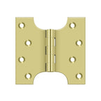 DELTANA 4" x 4" Full Mortise, Solid Brass, Parliament Hinge