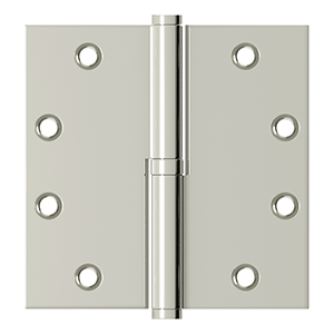 Deltana 4-1/2" x 4-1/2" Solid Brass, Ball Bearing, Lift-off Hinge