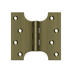 DELTANA 4" x 4" Full Mortise, Solid Brass, Parliament Hinge