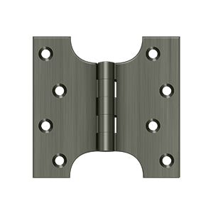 DELTANA 4" x 4" Full Mortise, Solid Brass, Parliament Hinge